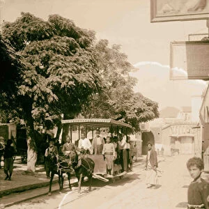 Horse-drawn trolley Syria 1898