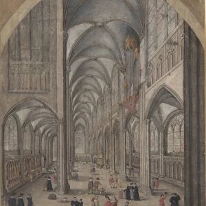 Interior Strasbourg Cathedral ca 1625-30 Gouache
