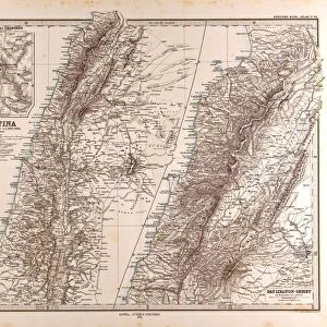 Israel, Palestine, Jerusalem Map Gotha, Justus Perthes, 1875, Atlas