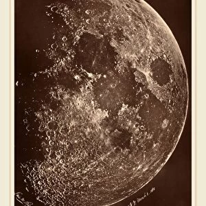 Lewis Rutherford (American, 1816-1892), Photographie de la lune a son 1er Quartier