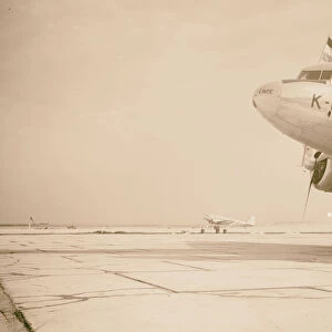 Lot plane arriving Lydda Airport 1934 Israel