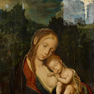 Madonna lactans sleeping child 15. / 16. Century