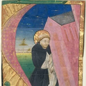 Manuscript Illumination Saint Dominic Saving