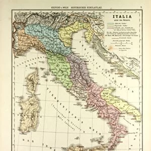 Map of Italy during the Roman Empire