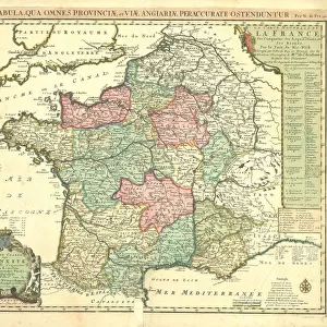 Map La carte nouvelle de la France ses conquetes
