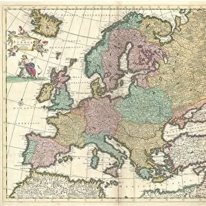 Map Nova et accurata totius EuropA┼á descriptio authore I