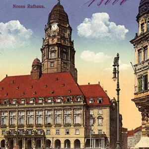 Neues Rathaus Dresden Time 11: 00 1914 Germany