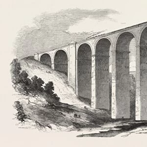 The North Staffordshire Railway: the Congleton Viaduct. Uk, 1849