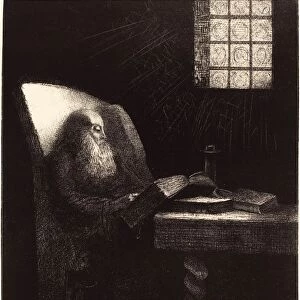 Odilon Redon (French, 1840 - 1916), Le Liseur (The reader), 1892, lithograph