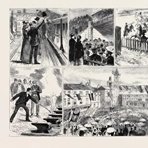 OPENING OF THE NEWBURY AND DIDCOT RAILWAY: 1. Arrival of the First Train at Didcot; 2