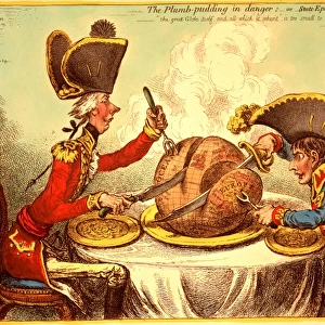 The Plumb pudding in danger, or, State epicures taking un petit souper, William Pitt