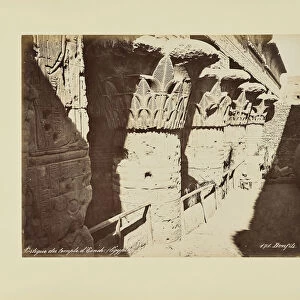 Portique du temple d Esneh. egypte Felix Bonfils