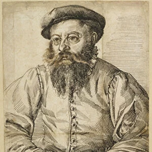 Portrait Bearded Man Tobias Stimmer Swiss 1539