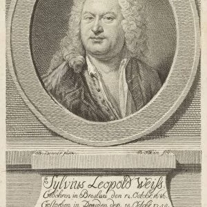 Portrait composer lute player Sylvius Leopold Weiss