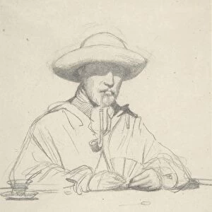 Portrait Theodore Ballu 1830-75 Graphite 5 7 / 8 x 5 1 / 4