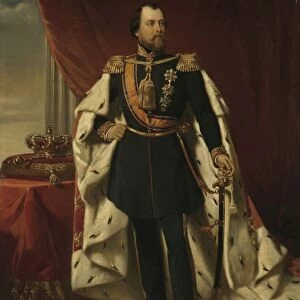 Portrait of William III, King of the Netherlands, Nicols Pieneman, 1856