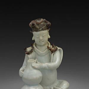 Potter Seated Double Gourd Vase Ch ing-pai Ware