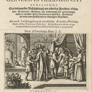Preparation of drugs and bloodletting, Julius Milheuser, Cornelis Jansz Zwol, 1662