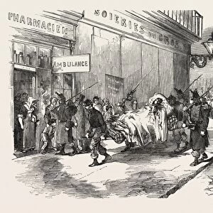 The Revolution in France: Taking the Wounded to the Ambulance, 1851
