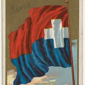 Samos Flags Nations Series 2 N10 Allen & Ginter Cigarettes Brands