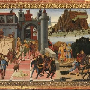 Scenes Story Argonauts ca 1465 Tempera wood gilt ornaments