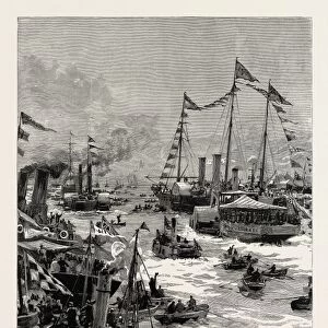 The Shah of Persia in England, Scene on the Thames at Gravesend during the Meeting