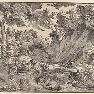St Jerome Wilderness mid-16th century Woodcut