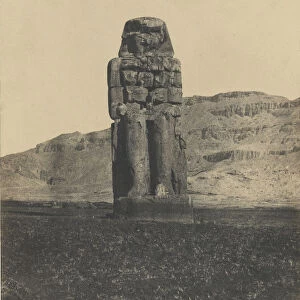 Statue Memnon Thebes Maxime Du Camp French 1822