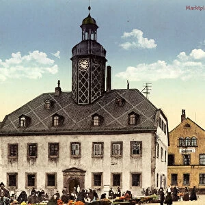 Town halls Meerane Buildings Markets Saxony Markt