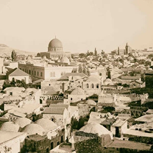 View Jerusalem city wall Damascus Gate 1934 Israel