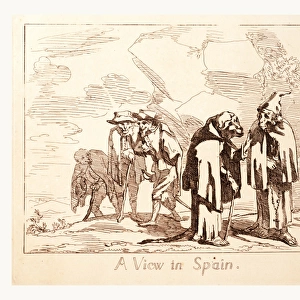 A view in Spain, Price G. P. England, between 1800 and 1850?, animals dressed as