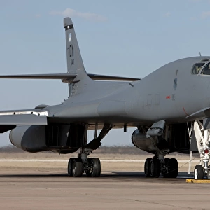 A B-1B Lancer at Dyess Air Force Base, Texas