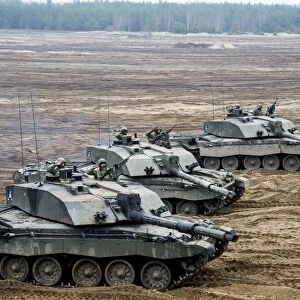Challenger 2 main battle tanks of the British Armed Forces