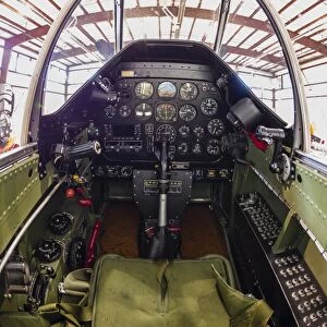 The cockpit of a P-51 Mustang