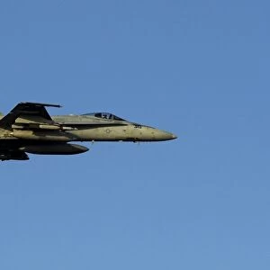 An F / A-18C Hornet in flight