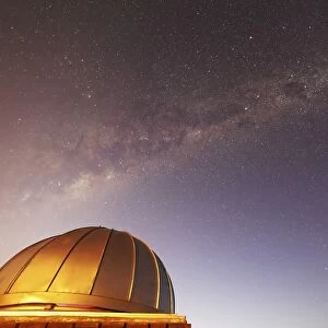 The Milky Way above an observatory dome, Argentina