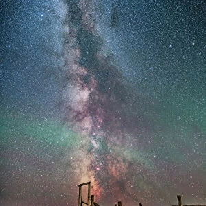 Milky Way over an old ranch corral