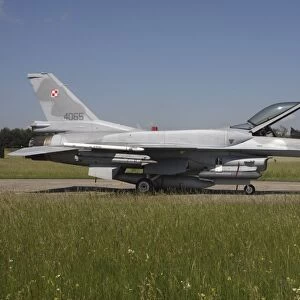 A Polish Air Force F-16C Block52 aircraft, Lechfeld Airfield, Germany