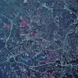 Satellite view of Raleigh, North Carolina