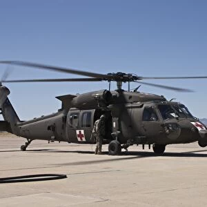 A UH-60 Blackhawk helicopter at Davis-Monthan Air Force Base