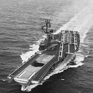 USS Intrepid underway in the South China Sea as a special attack carrier, 1968
