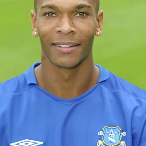 Determined Striker: Marcus Bent of Everton Football Club