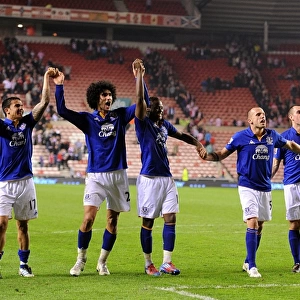 Everton FC: Triumphant Celebration at Stadium of Light after FA Cup Victory over Sunderland (March 2012)