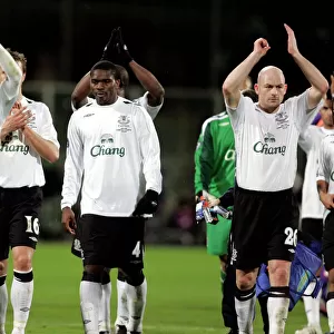 Everton's Victory Celebration: Everton FC vs Fiorentina, UEFA Cup Fourth Round First Leg