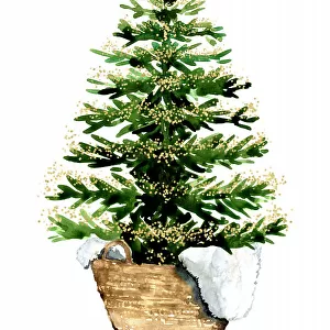 Cozy watercolor Christmas tree (2)