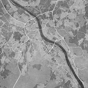 Gray vintage map of Bonn Germany