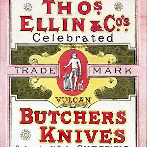 butchers knives for Thomas Ellin and Co. cutlery manufacturer, Sylvester Works, Sylvester Street, Sheffield, Yorkshire, c. 1920s