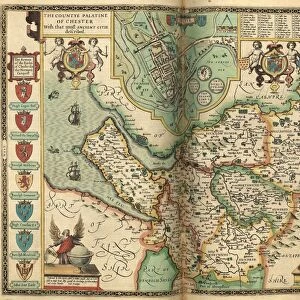 John Speeds map of Cheshire, 1611