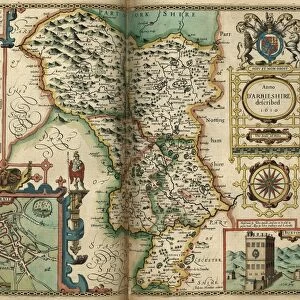 John Speeds map of Derbyshire, 1611