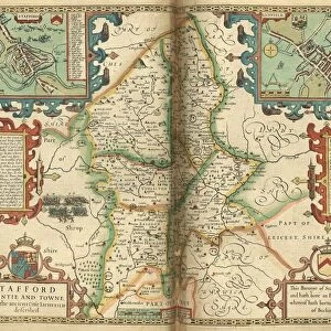 John Speeds map of Staffordshire, 1611